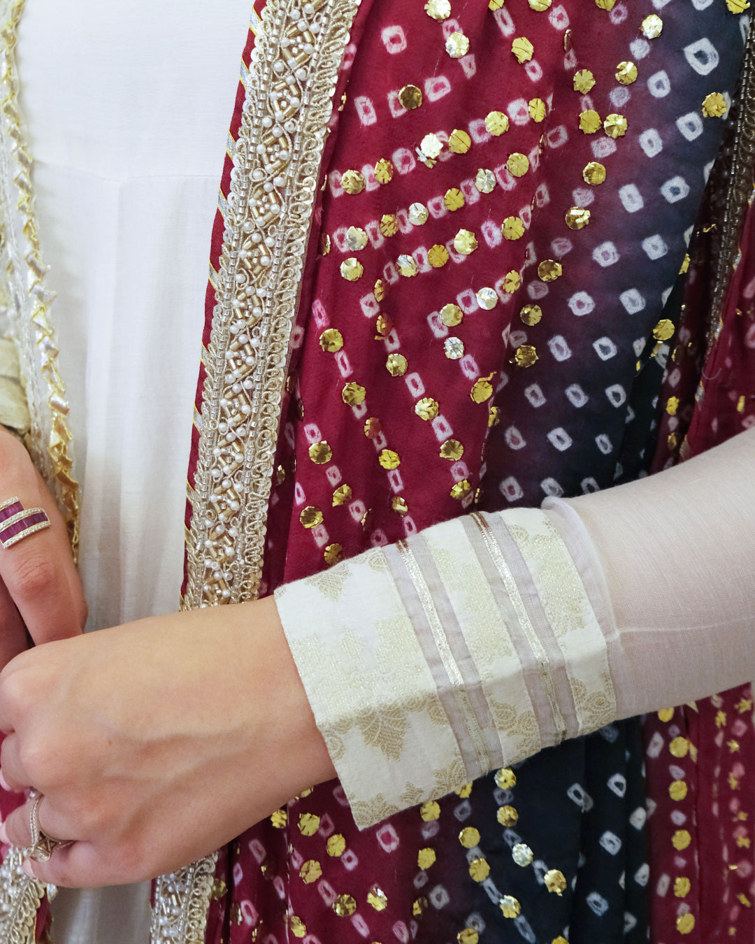 Noor-e-Mehfil | 3 pieces | Pishwas with Chunri Dupatta