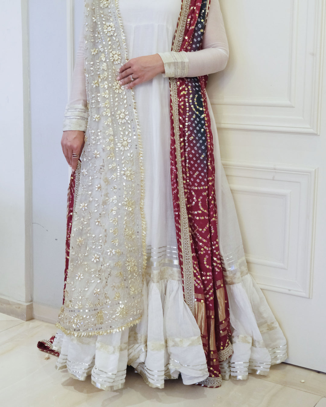 Noor-e-Mehfil | 3 pieces | Pishwas with Chunri Dupatta